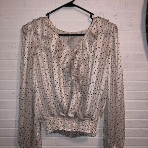 Polka Dot Ruffle Blouse